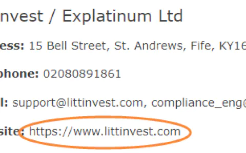 英国FCA警告：外汇经纪商Littinvest未经授权提供金融产品