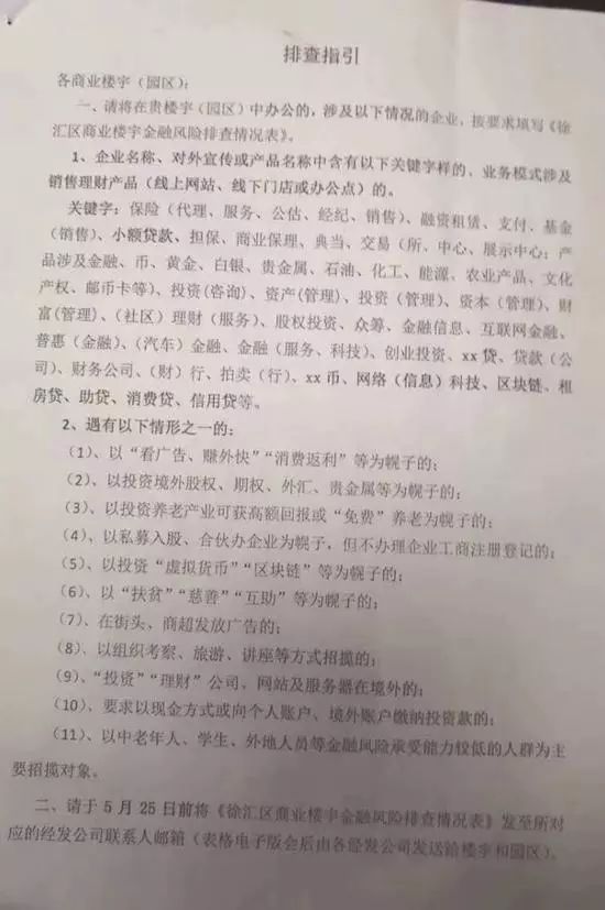 网传上海清楼！楼宇园区涉及理财产品销售的企业均需登记