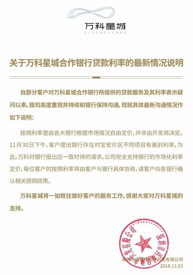 开发商和银行玩猫腻？万科业主打响“利率维权战”第一枪