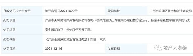 时代地产为回笼资金豁出去了！大湾区80%楼盘捆绑车位销售，经多次行政处罚仍屡教不改