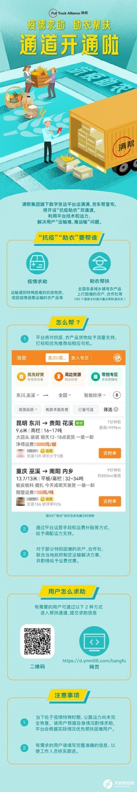 满帮开放“疫情求助”和“助农帮扶” 双通道助力全民抗疫、乡村振兴