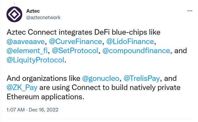 a16z 领投融资1亿美金 隐私 L2 Aztec 生态盘点