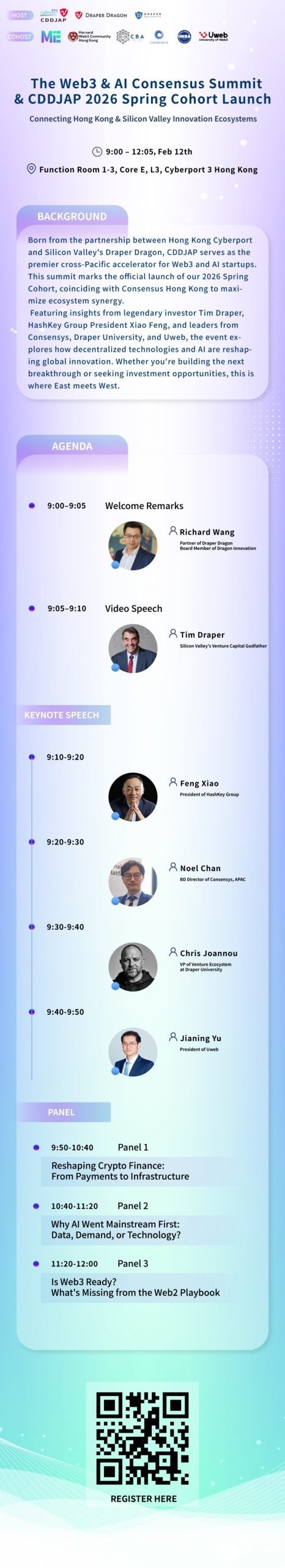 亚太x硅谷 | The Web3 & AI Consensus Summit将于2月12日在香港数码港举行 Starlabs Consulting联合主办
